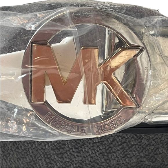 MICHAEL Michael Kors Reversible Leather Monogram Belt Size L - Picture 2 of 7
